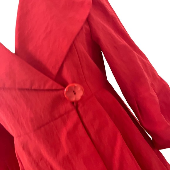 Nanette Lepore Red Button Front Jacket Size 6 EUC - Picture 7 of 12